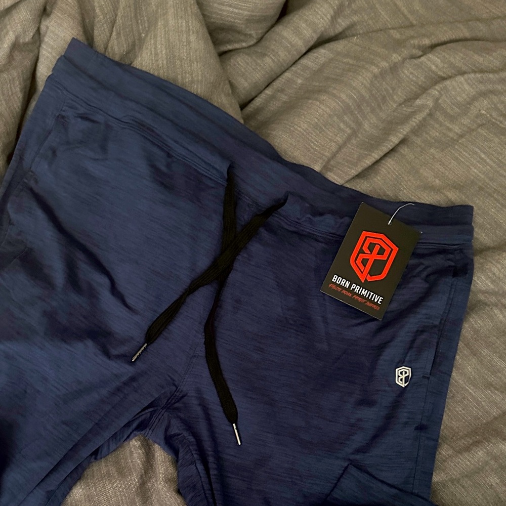 Born Primitive Womens Deep Blue Athletic Pant Joggers - Picture 1 of 5